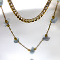 Cargar la imagen en la vista de la galería, Collar Shine Bright Doble Dorado | Aguamarina