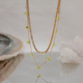 Cargar la imagen en la vista de la galería, Collar Shine Bright Doble Dorado | Peridoto