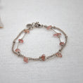 Cargar la imagen en la vista de la galería, Pulsera Doble Chip | Cuarzo Fresa