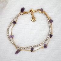 Pulsera Doble Shine Bright | Amatista