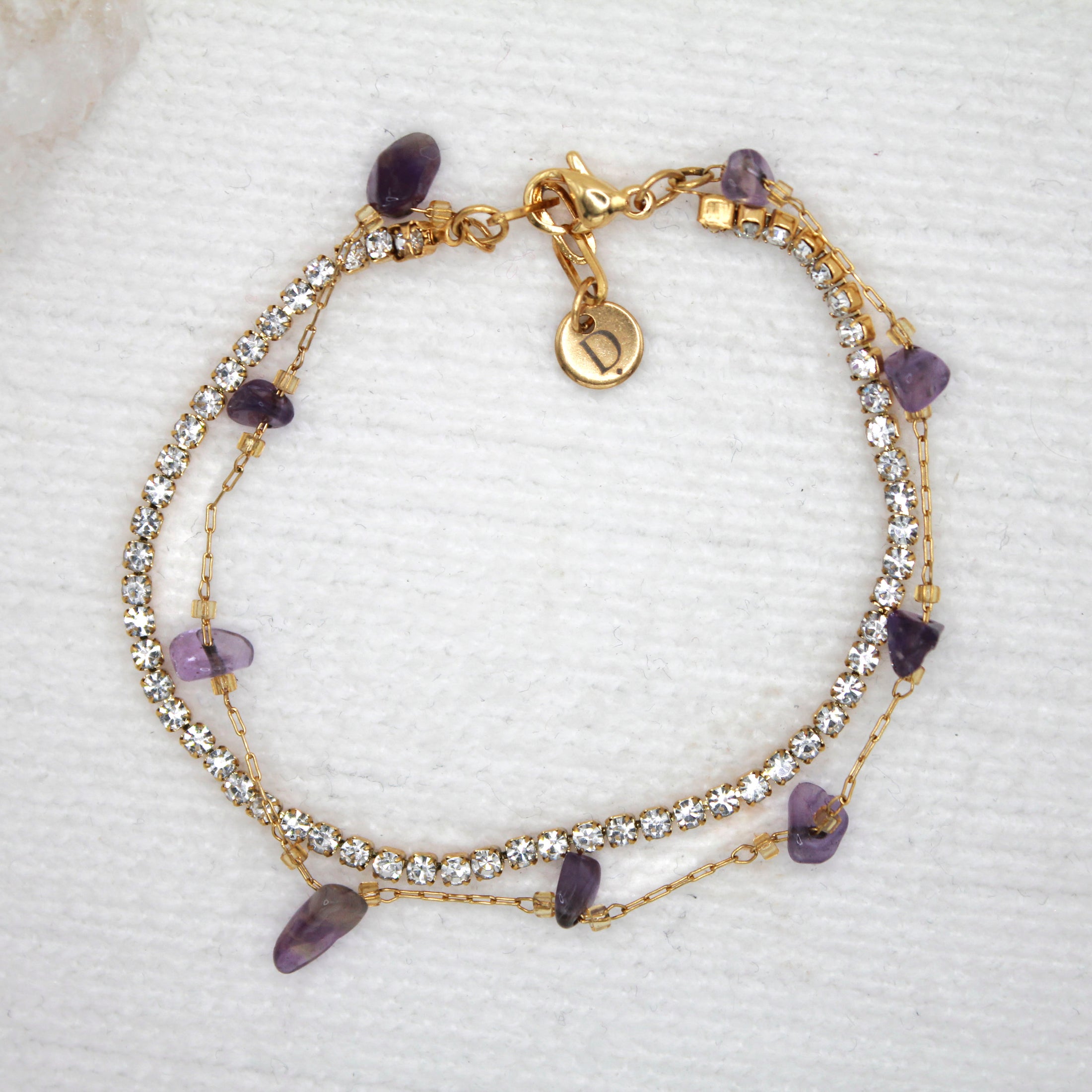 Pulsera Doble Shine Bright | Amatista