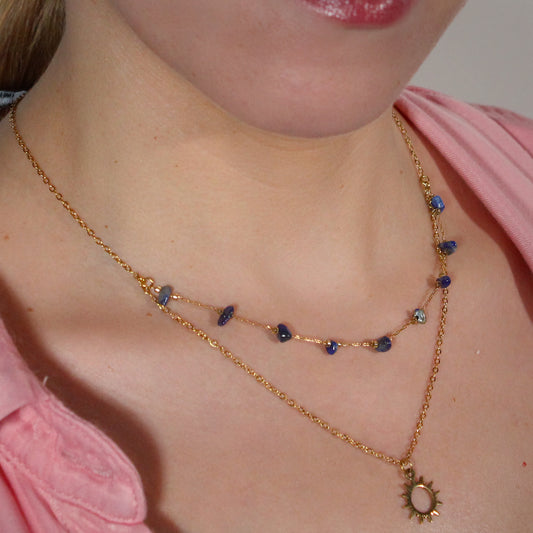 Double chip necklace | Lapislázuli