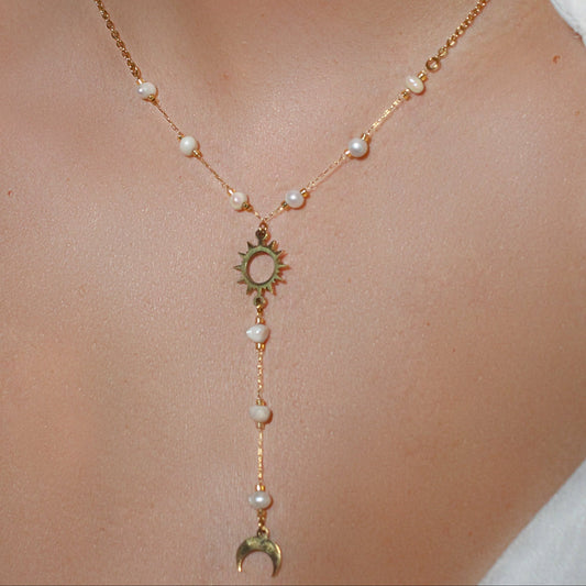 Collar Y Dorado | Perla