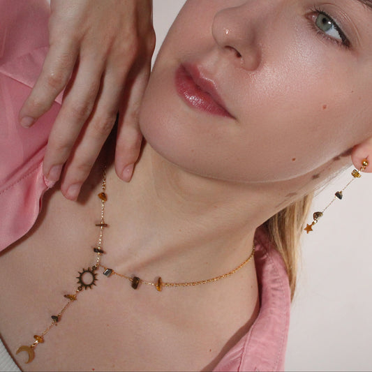 Collar Y Dorado | Ojo de Tigre