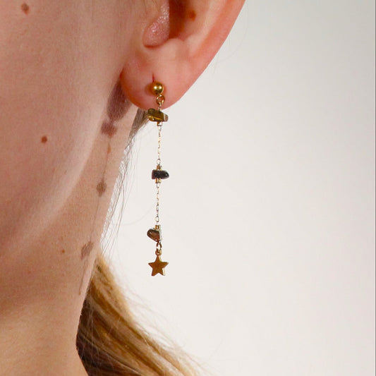 Earrings 3 Chips Online | Amethyst