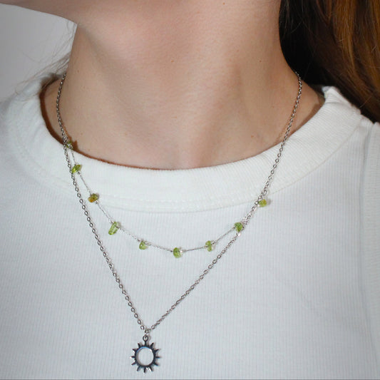 Double chip necklace | Jade
