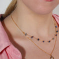 Cargar la imagen en la vista de la galería, Collar Chip Doble Dorado | Lapislázuli
