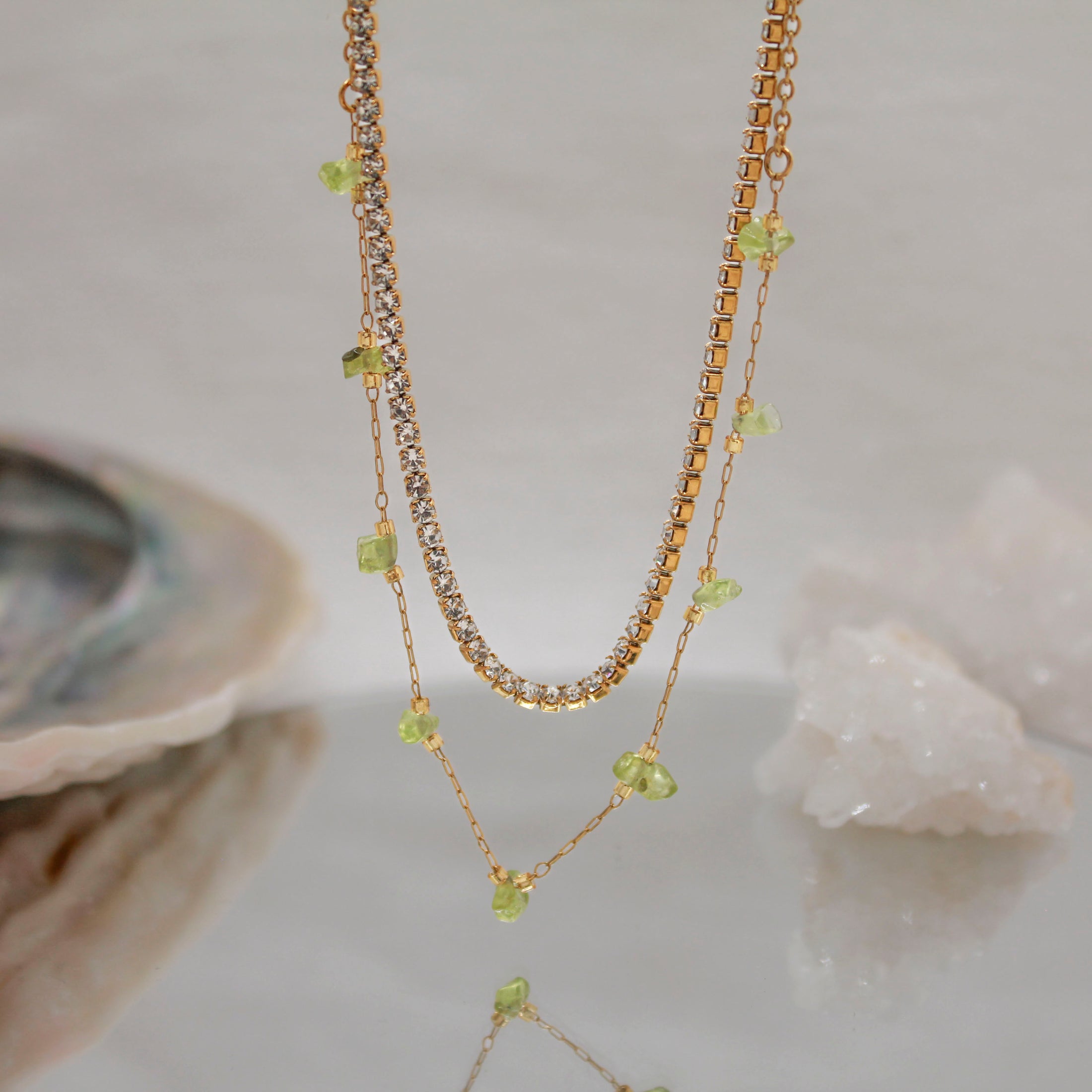 Collar Shine Bright Doble | Peridoto