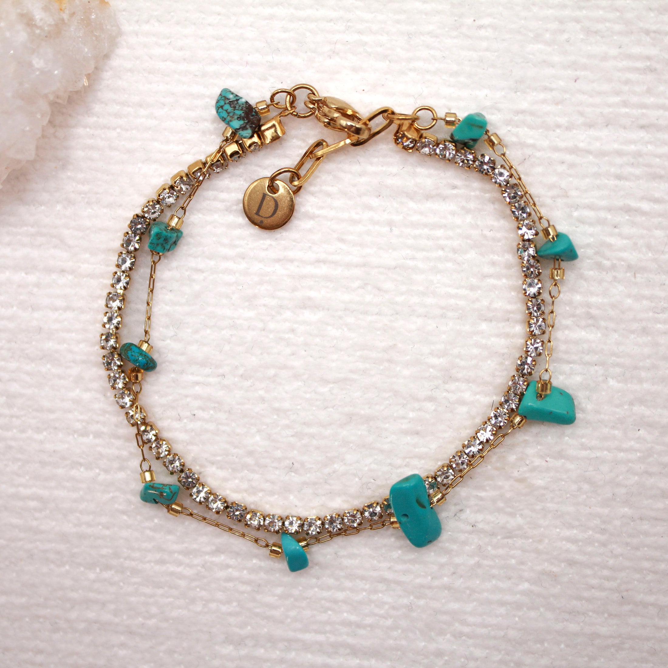 Pulsera Doble Shine Bright | Turquesina